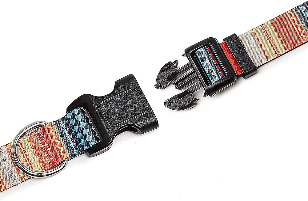 Foto 5 pulgar | Collar De Perro Huoguo Ajustable De Nailon Con Patrones Para Perros Y Gatos - Venta Internacional.