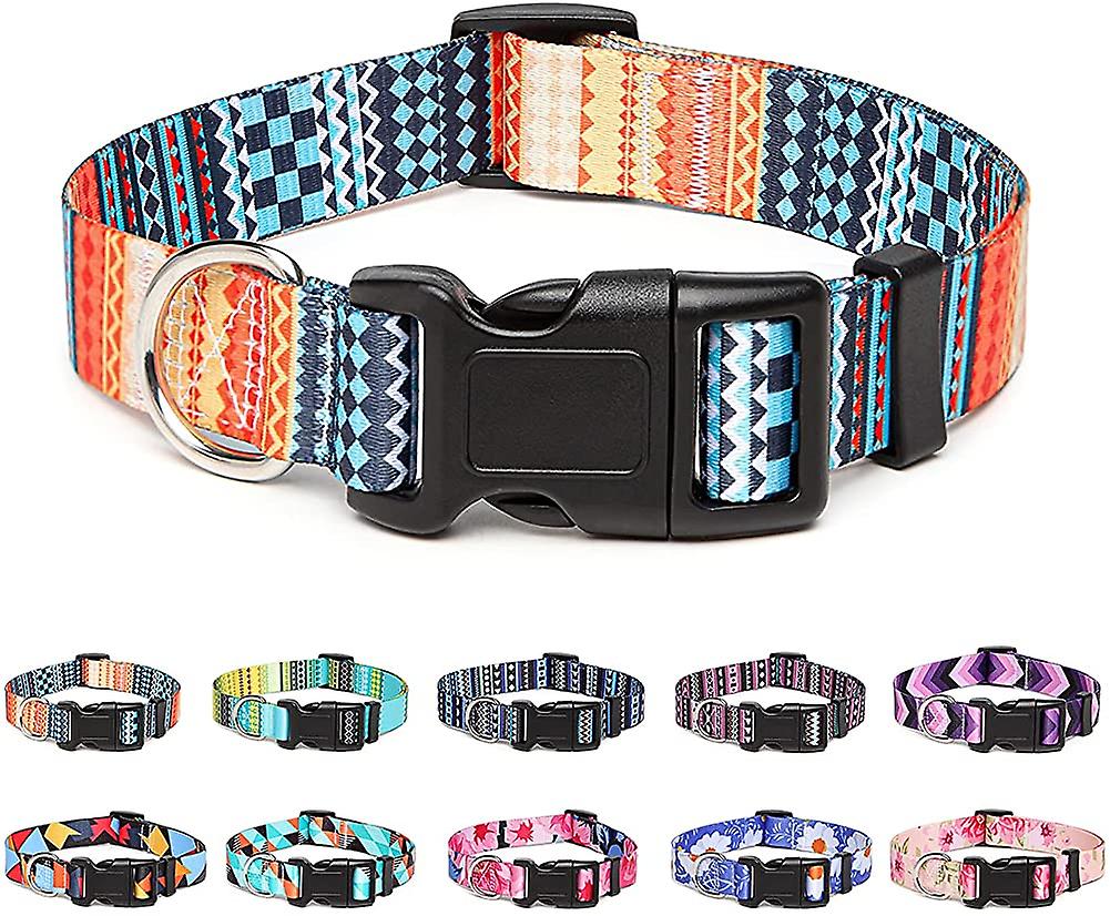 Foto 6 pulgar | Collar De Perro Huoguo Ajustable De Nailon Con Patrones Para Perros Y Gatos - Venta Internacional.