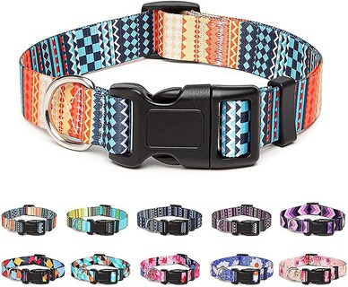 Foto 5 | Collar De Perro Huoguo Ajustable De Nailon Con Patrones Para Perros Y Gatos - Venta Internacional.