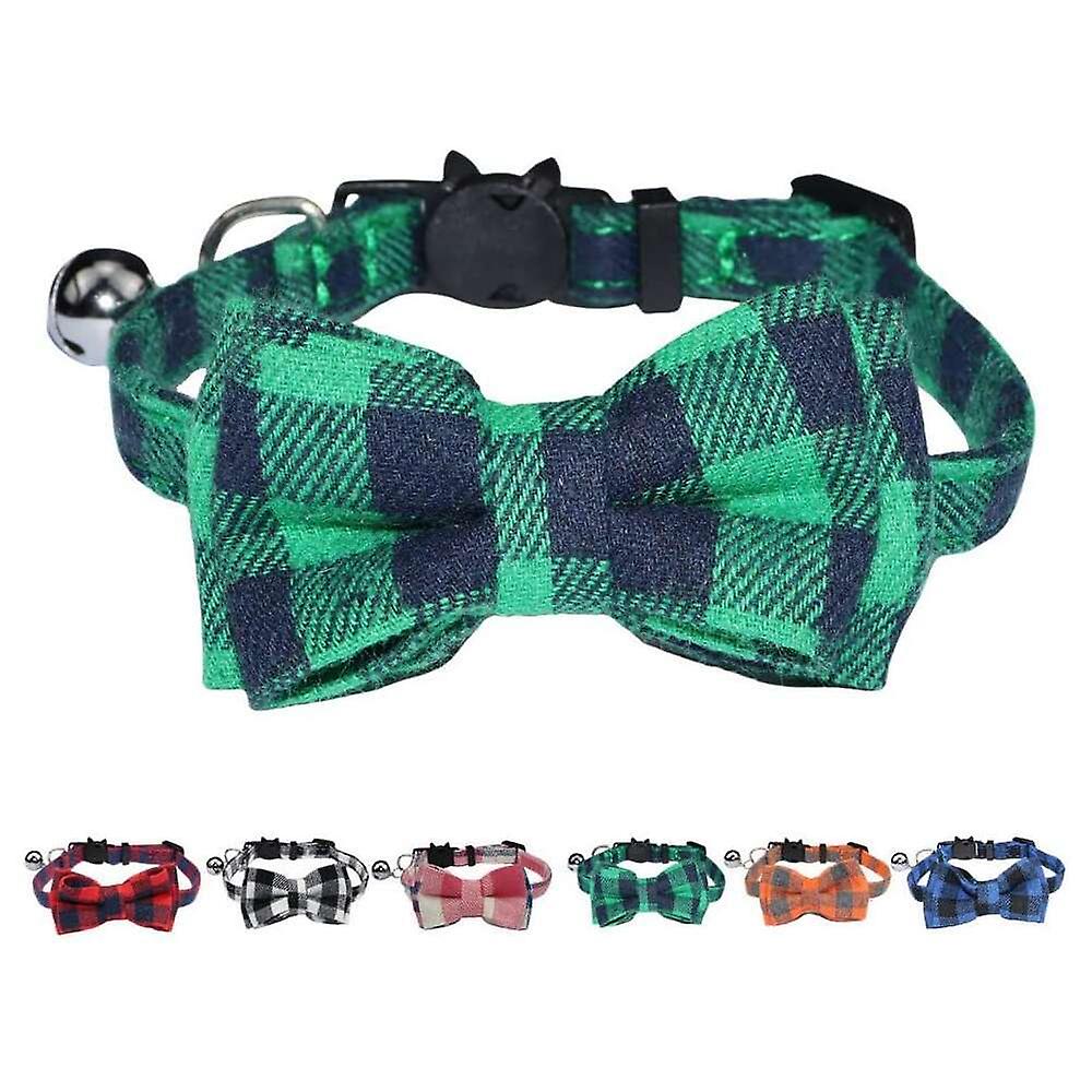 Foto 6 pulgar | Collar Para Gatos Huoguo Breakaway Con Campana Y Hebilla De Seguridad Con Pajarita - Venta Internacional.