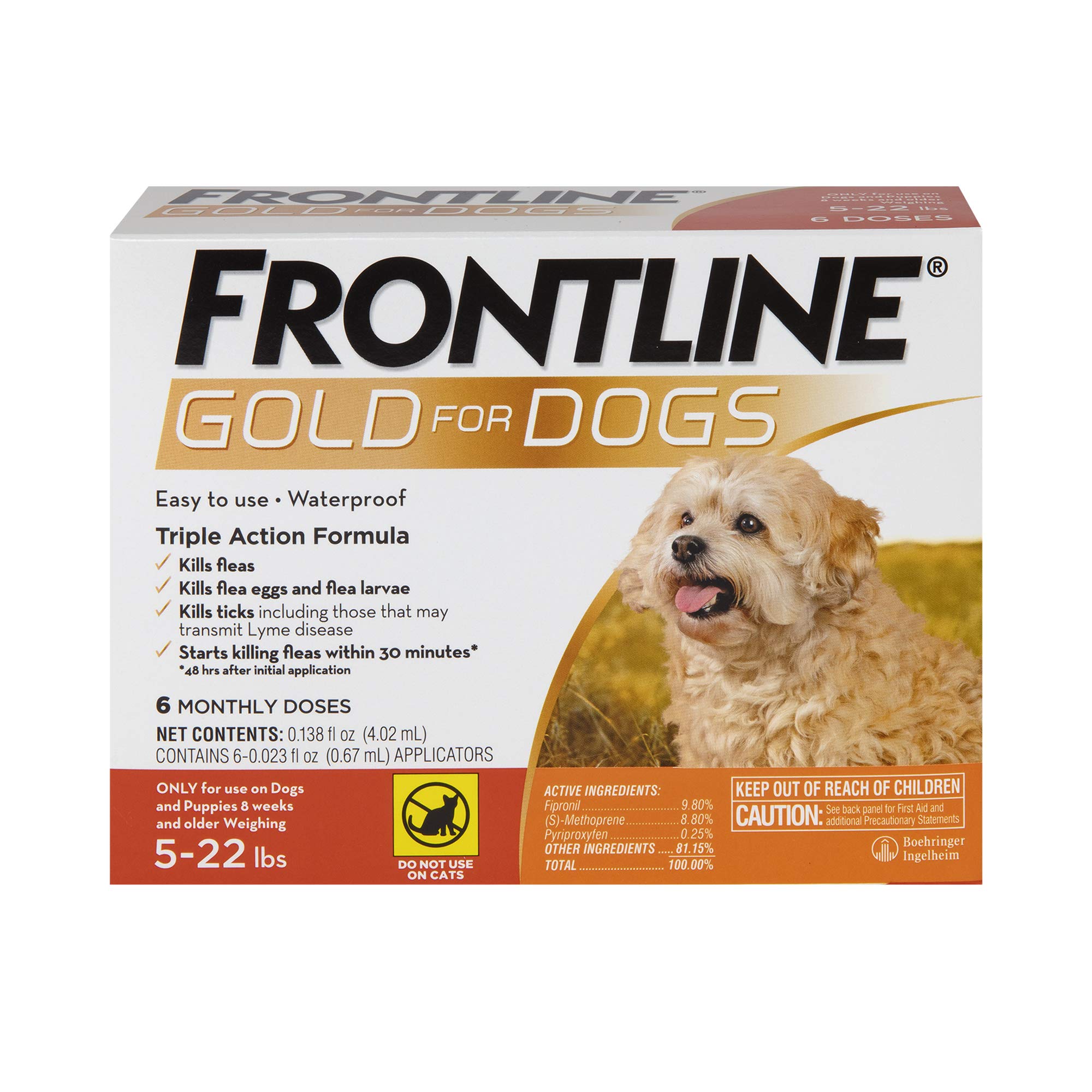 Foto 2 pulgar | Tratamiento Antipulgas Y Garrapatas Frontline Gold Para Perros Pequeños De 2,3 A 10 Kg - Venta Internacional.