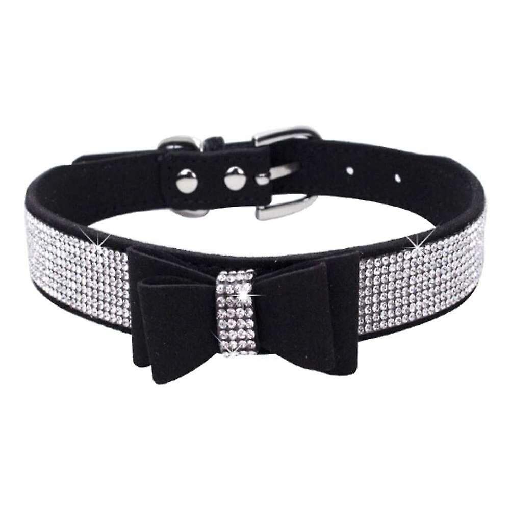 Foto 6 pulgar | Collar Para Mascotas Y Perros Con Forma De Lazo Ajustable Con Cristales Brillantes - Venta Internacional.