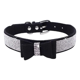 Foto 5 | Collar Para Mascotas Y Perros Con Forma De Lazo Ajustable Con Cristales Brillantes - Venta Internacional.