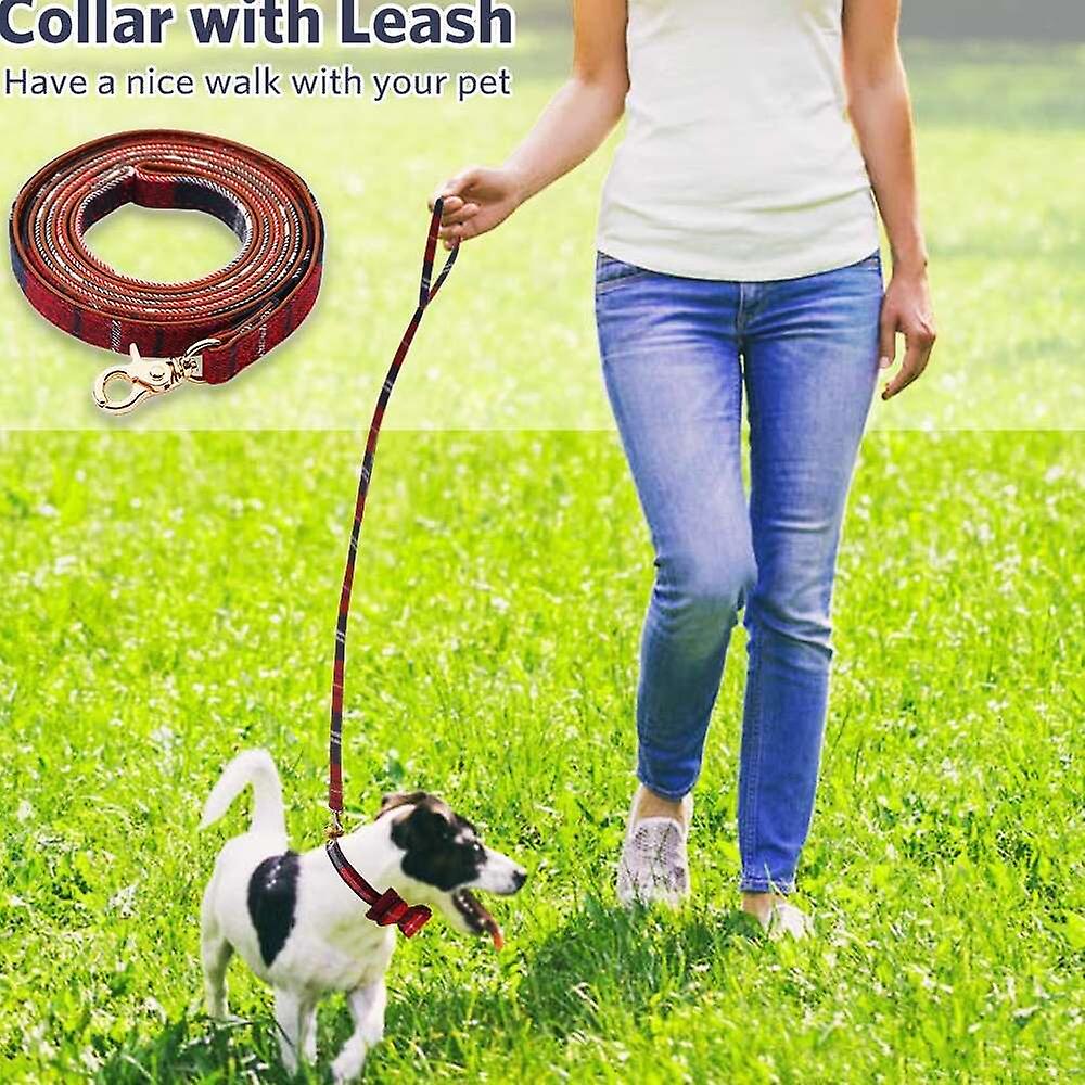 Foto 3 pulgar | Conjunto De Collar Para Perro, Pajarita Con Correa De Cuero Suave | Huoguo - Venta Internacional.