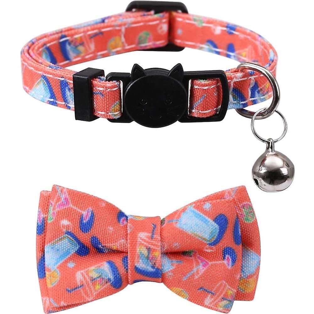 Foto 2 pulgar | Juego De Collares Para Gatos Huoguo Breakaway Con Pajarita Y Campana (paquete De 2) - Venta Internacional.