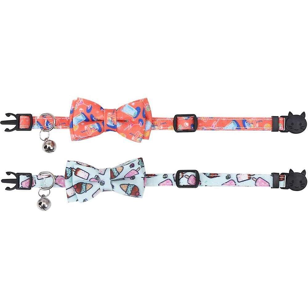 Foto 4 pulgar | Juego De Collares Para Gatos Huoguo Breakaway Con Pajarita Y Campana (paquete De 2) - Venta Internacional.