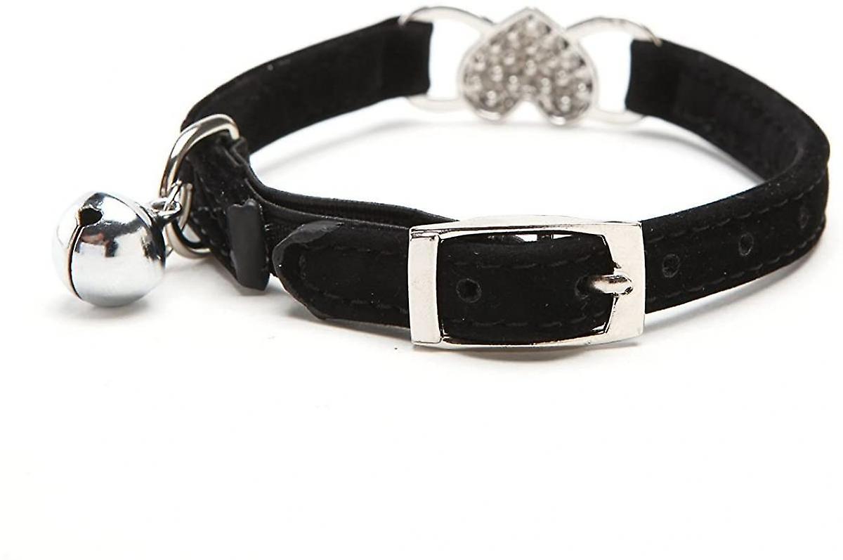 Collar Para Gatos Huoguo Heart Bling Con Cinturón De Seguridad Y Campana, 20-28 Cm - Venta Internacional.