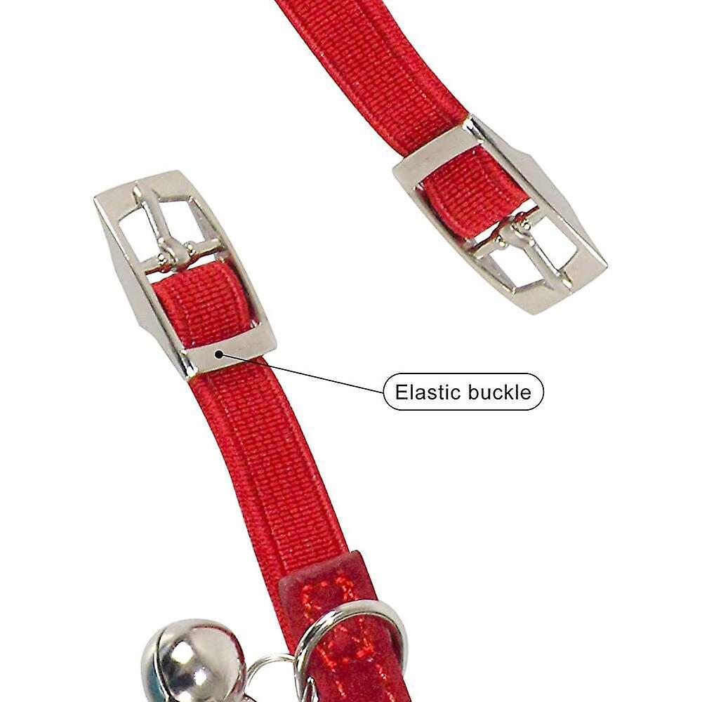 Foto 4 pulgar | Collar De Piel Con Pedrería Y Cascabeles Para Gatos - Venta Internacional.