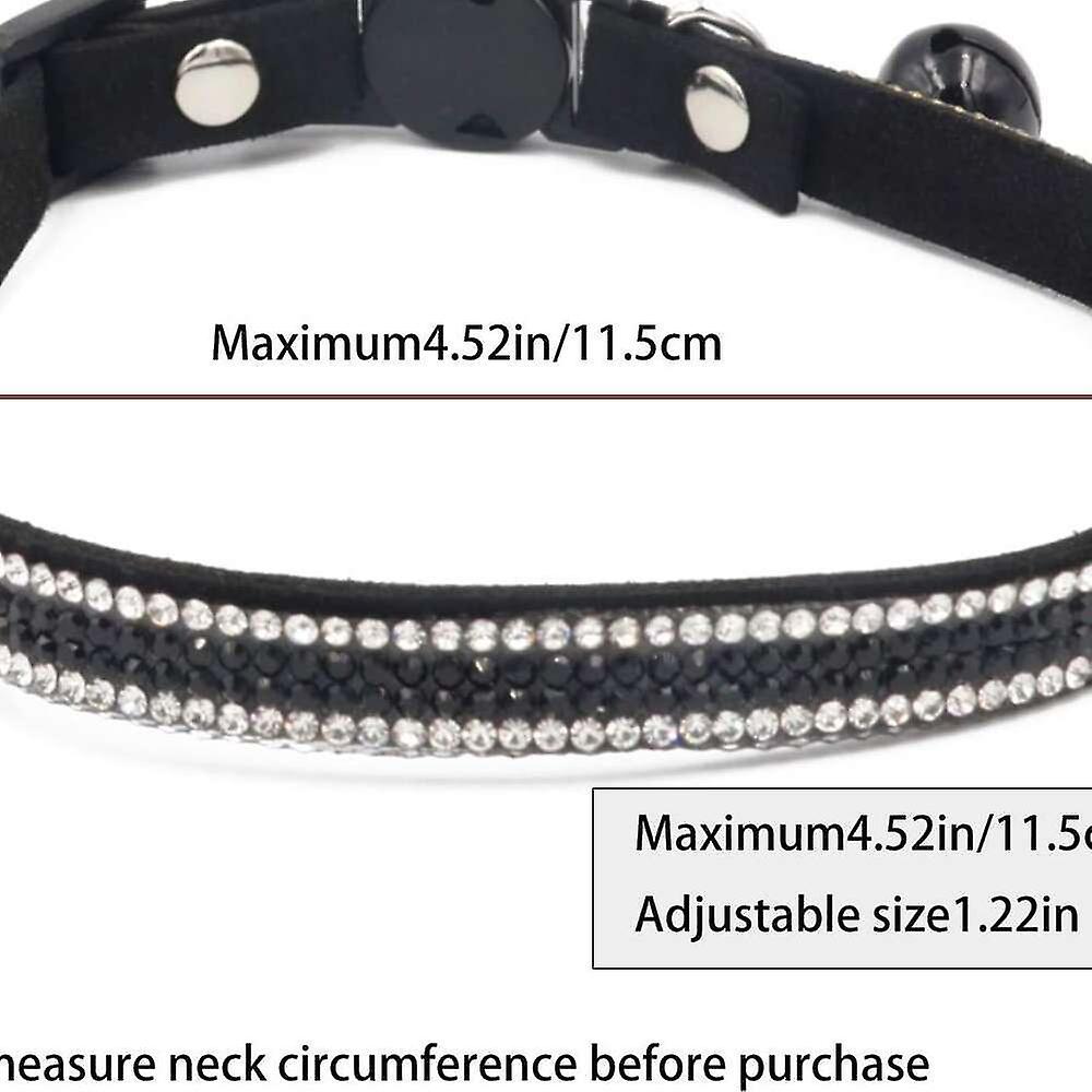 Foto 2 pulgar | Collar Para Gatos Huoguo, Tela De Terciopelo Ajustable Con Cristal Y Diamante - Venta Internacional.
