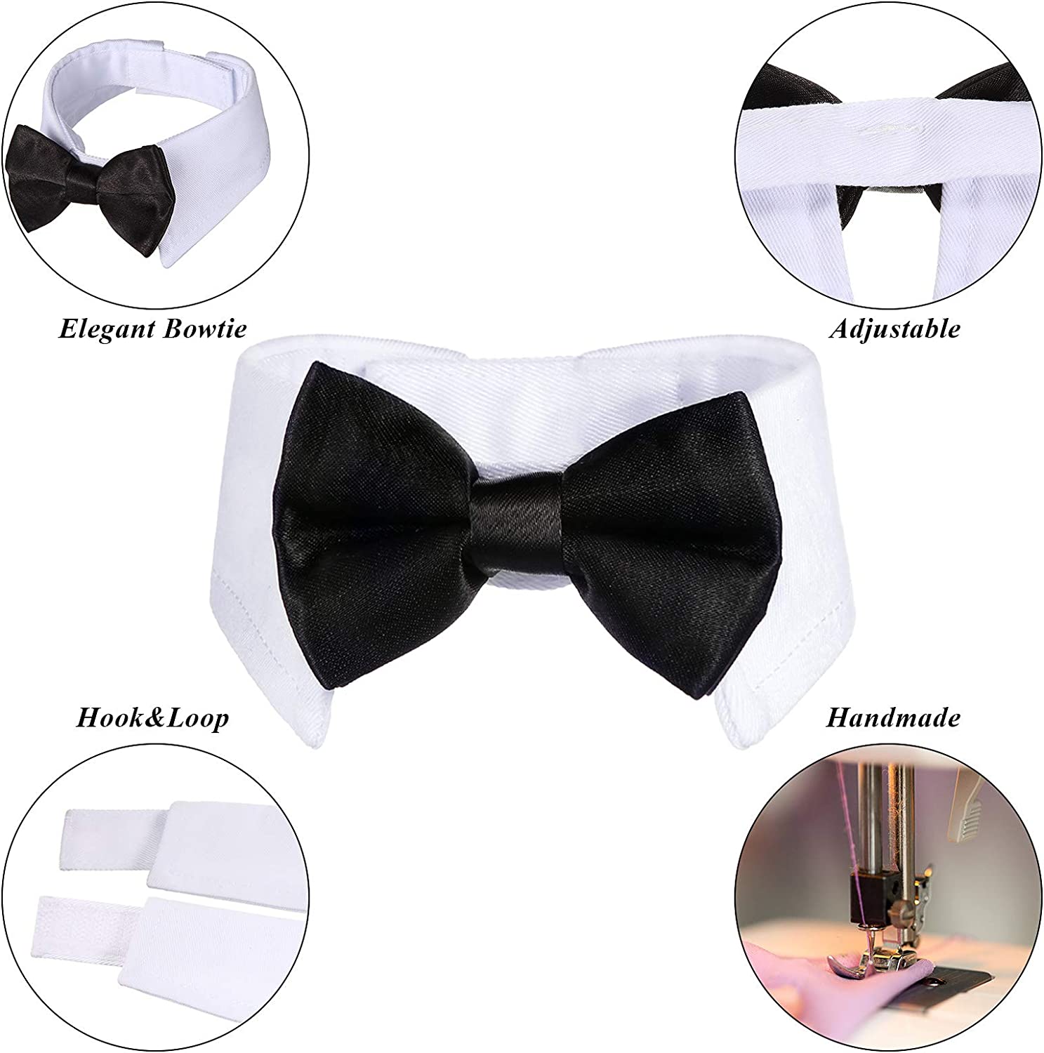 Foto 3 pulgar | Set De Pajarita Y Corbata Para Mascotas Para Perros Y Gatos, 4 Piezas - Venta Internacional.