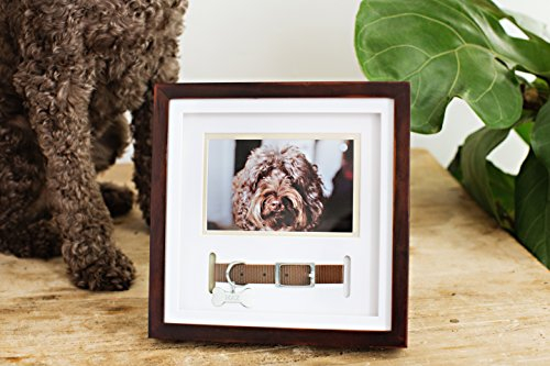 Foto 4 pulgar | Collar Para Mascotas Con Marco De Madera Espresso Con Forma De Pera - Venta Internacional.