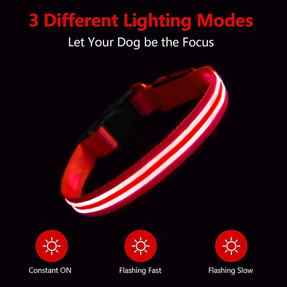 Collar Para Perro Light Up Huoguo, Recargable Por Usb, Resistente Al Agua - Venta Internacional.