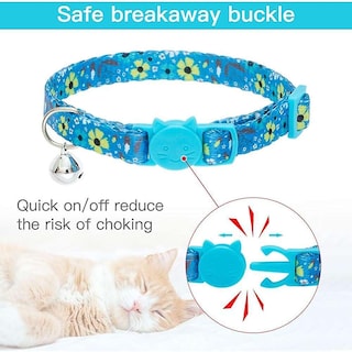 Foto 4 | Collares Para Gatos Huoguo Breakaway Con Estampado Floral En Forma De Campana, Paquete De 3 - Venta Internacional.