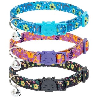 Foto 5 | Collares Para Gatos Huoguo Breakaway Con Estampado Floral En Forma De Campana, Paquete De 3 - Venta Internacional.