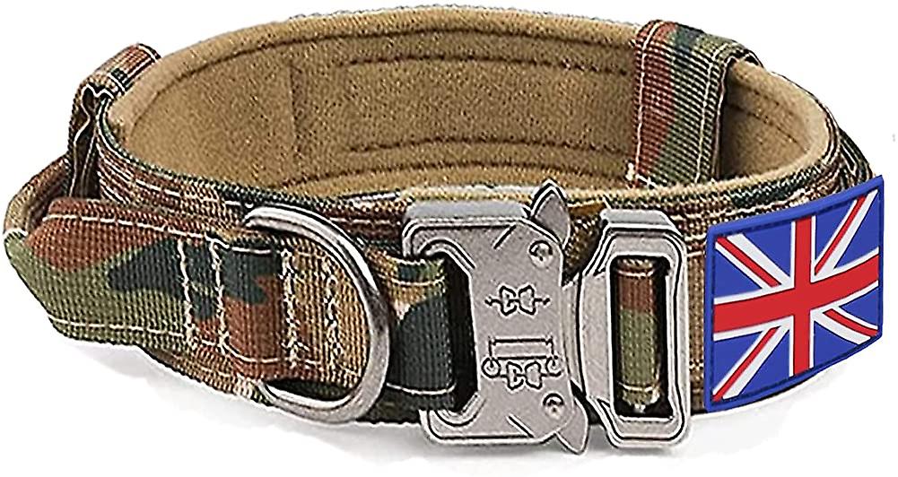 Foto 5 pulgar | Collar Táctico Para Perros Huoguo, Bandera Del Reino Unido, Tamaño Mediano - Venta Internacional.