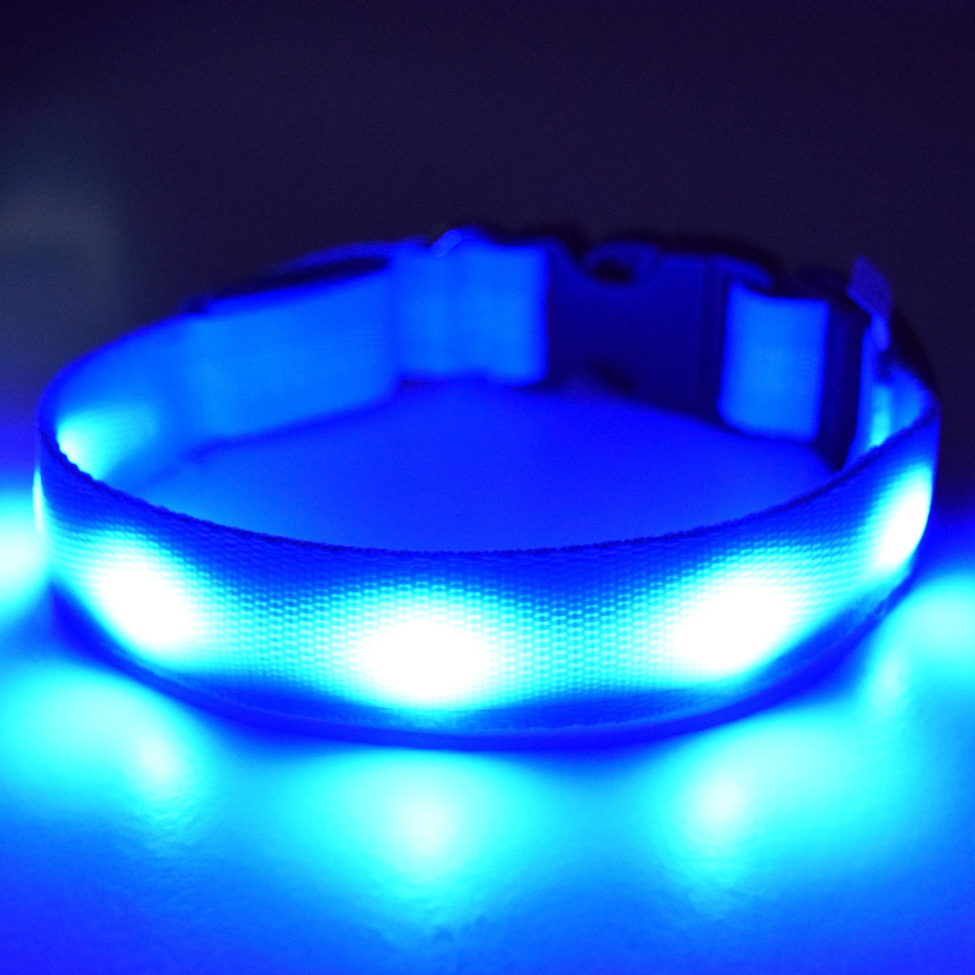 Foto 3 pulgar | Collar De Seguridad Led Para Perros Fun Pets, Recargable Por Usb, Azul, Grande - Venta Internacional.