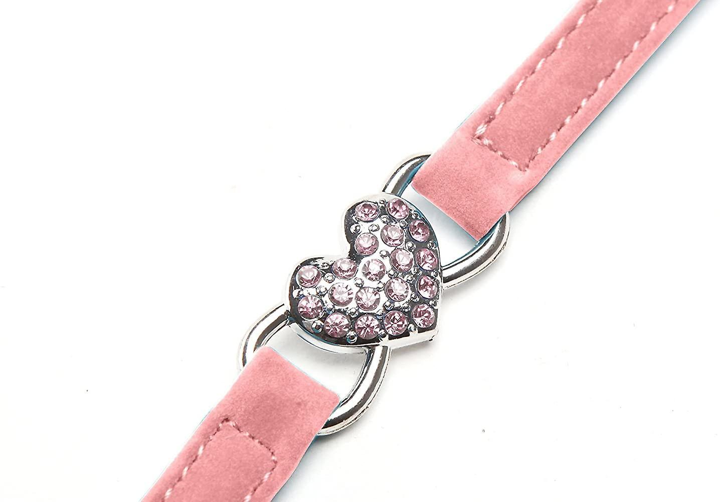 Foto 3 pulgar | Collar Para Gatos Huoguo Heart Bling Con Cinturón De Seguridad Y Campana - Venta Internacional.