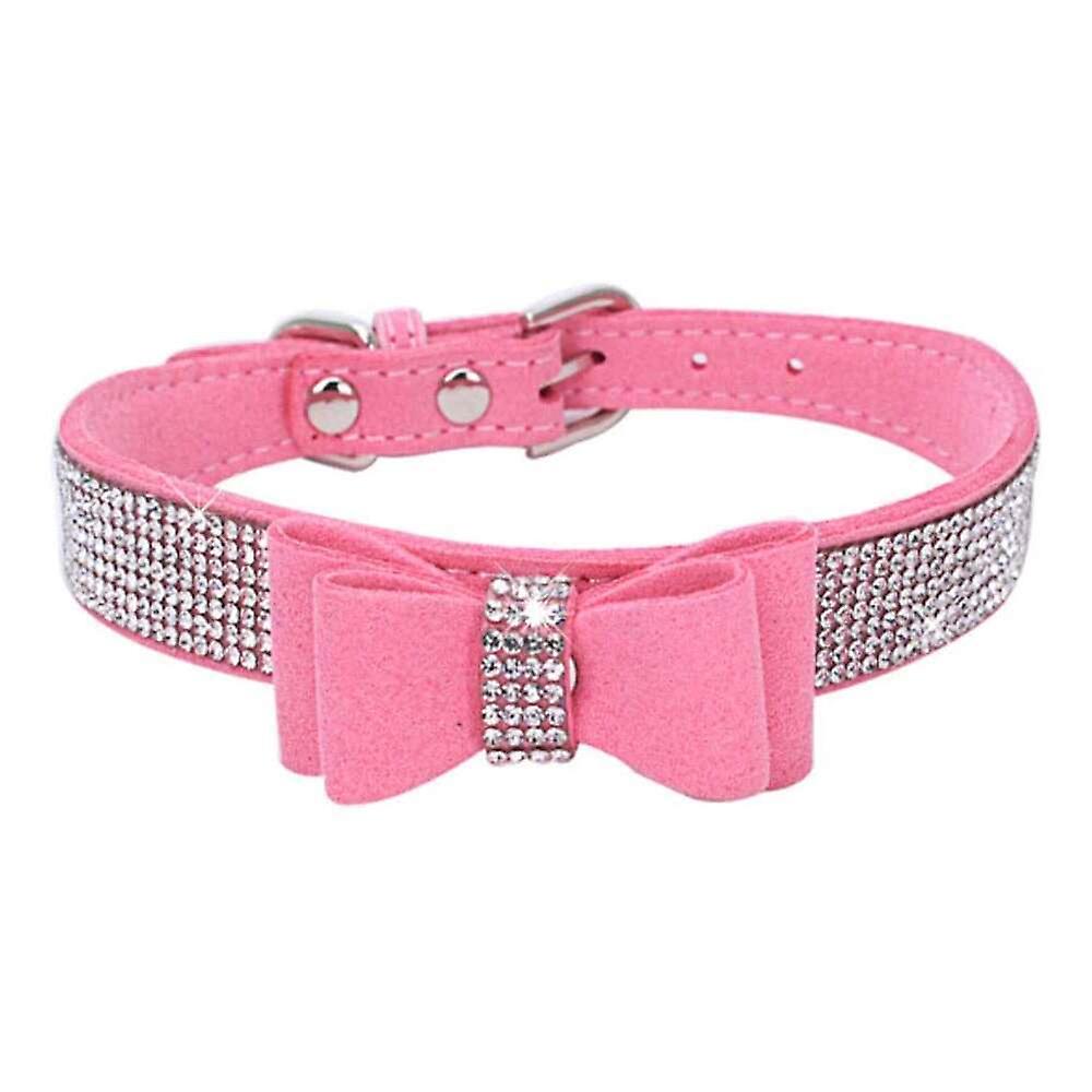 Foto 6 pulgar | Collar Para Mascotas Y Perros Con Forma De Lazo Ajustable Con Cristales Brillantes - Venta Internacional.