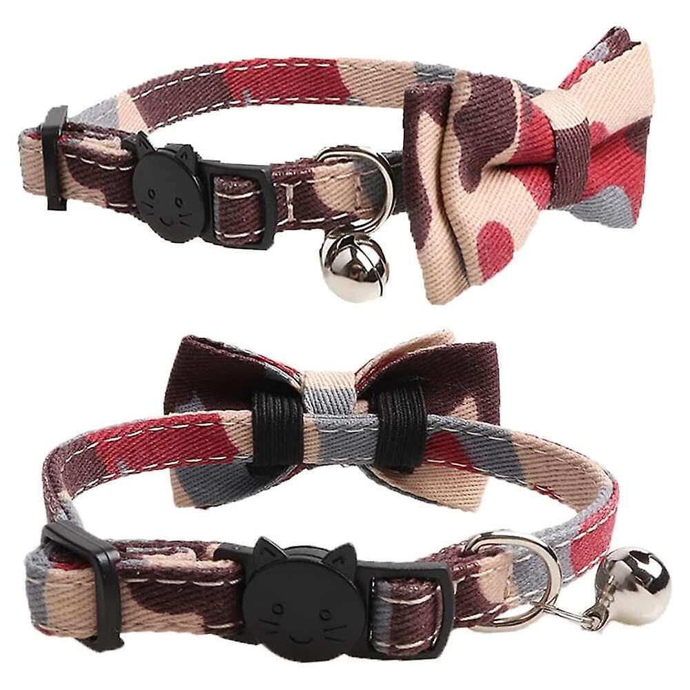 Foto 5 | Collar De Gato, Collar Ajustable De Leopardo Para Mascotas Con Pajarita - Venta Internacional.