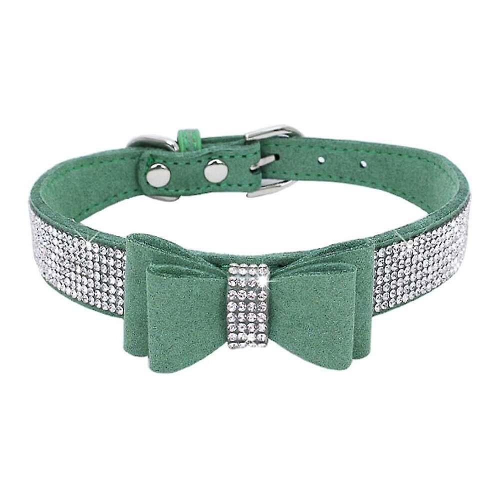 Foto 6 pulgar | Collar Para Mascotas Y Perros Con Forma De Lazo Ajustable Con Cristales Brillantes - Venta Internacional.