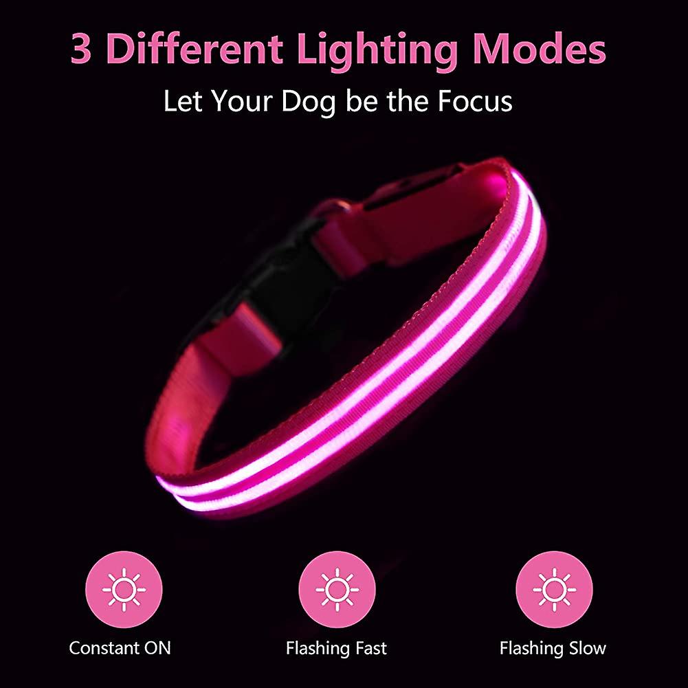 Foto 3 pulgar | Collar Para Perro Light Up Huoguo, Recargable Por Usb, Resistente Al Agua - Venta Internacional.