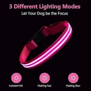 Foto 2 | Collar Para Perro Light Up Huoguo, Recargable Por Usb, Resistente Al Agua - Venta Internacional.