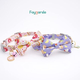 Foto 5 | Collar De Gato Faygarsle Cute Con Pajarita Con Campana Breakaway, Paquete De 2 - Venta Internacional.