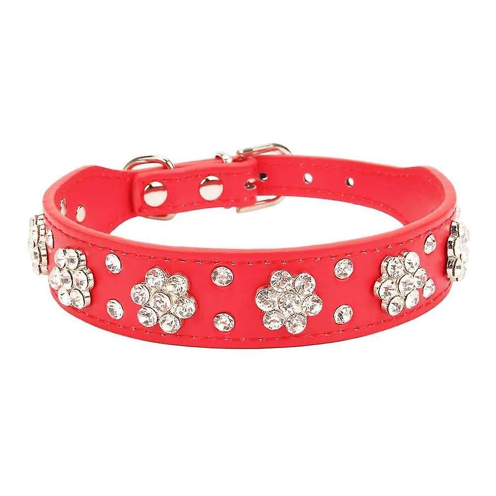 Foto 2 pulgar | Collar Para Mascotas Huoguo Fashion Con Diamantes De Imitación Y Piel Sintética - Venta Internacional.