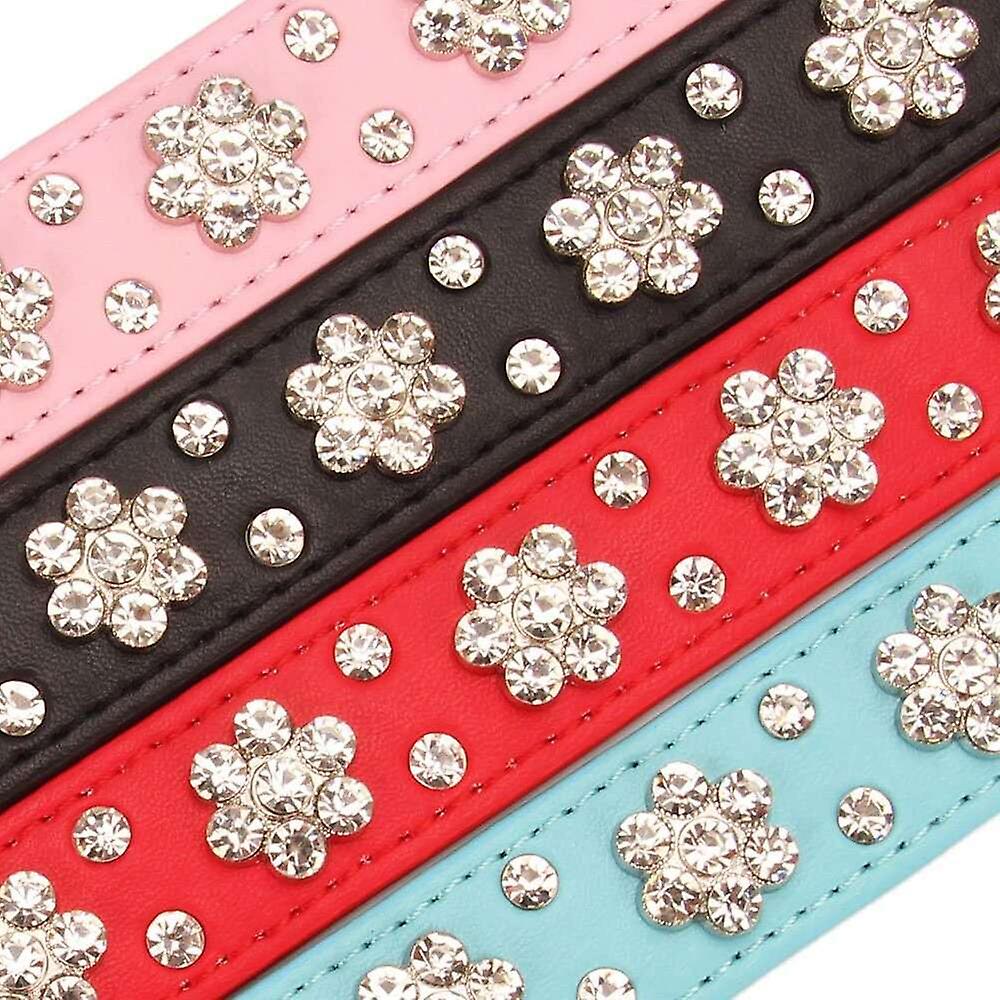 Foto 4 pulgar | Collar Para Mascotas Huoguo Fashion Con Diamantes De Imitación Y Piel Sintética - Venta Internacional.