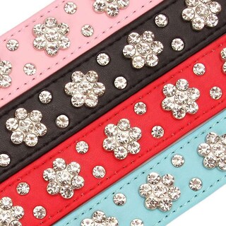 Foto 3 | Collar Para Mascotas Huoguo Fashion Con Diamantes De Imitación Y Piel Sintética - Venta Internacional.