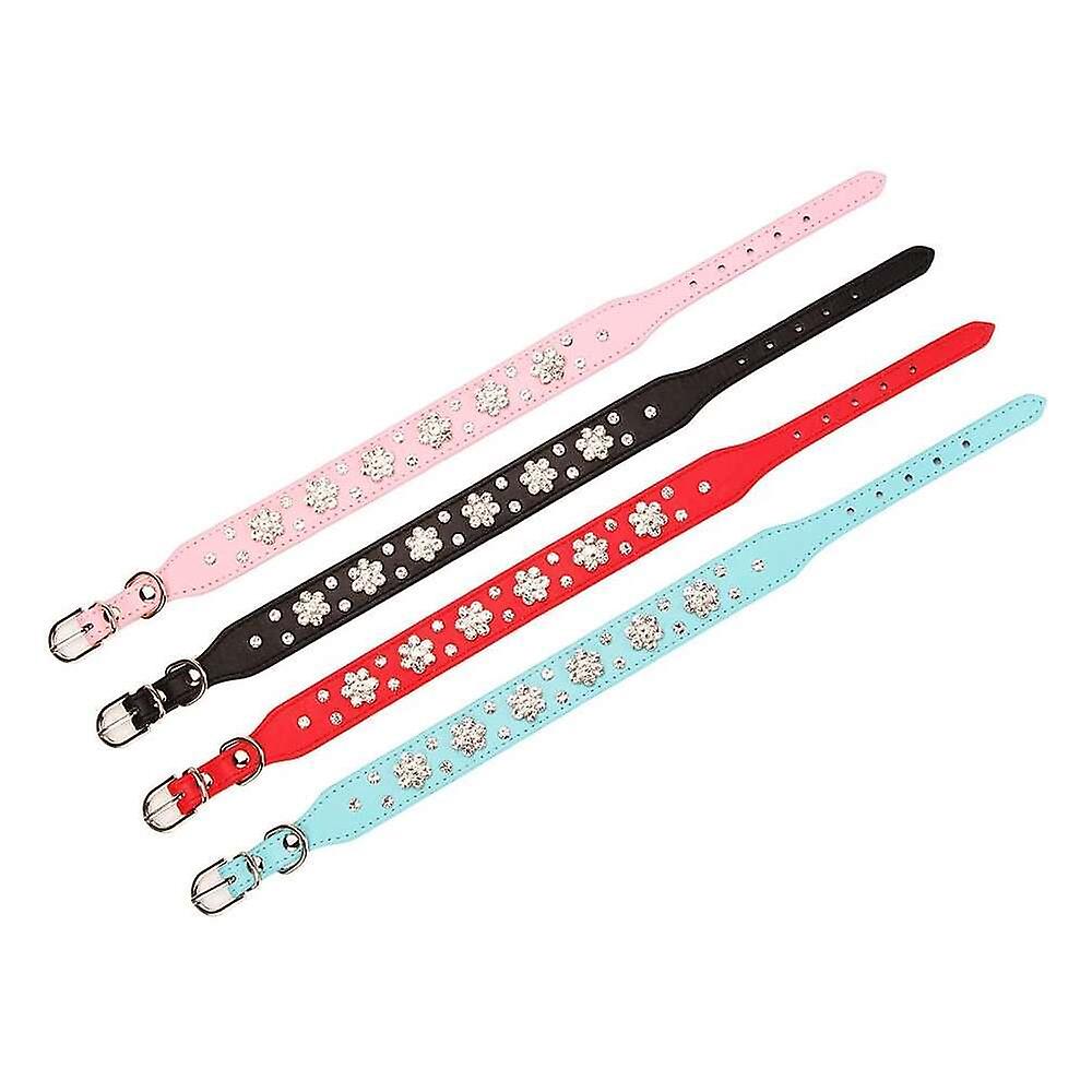 Foto 5 pulgar | Collar Para Mascotas Huoguo Fashion Con Diamantes De Imitación Y Piel Sintética - Venta Internacional.