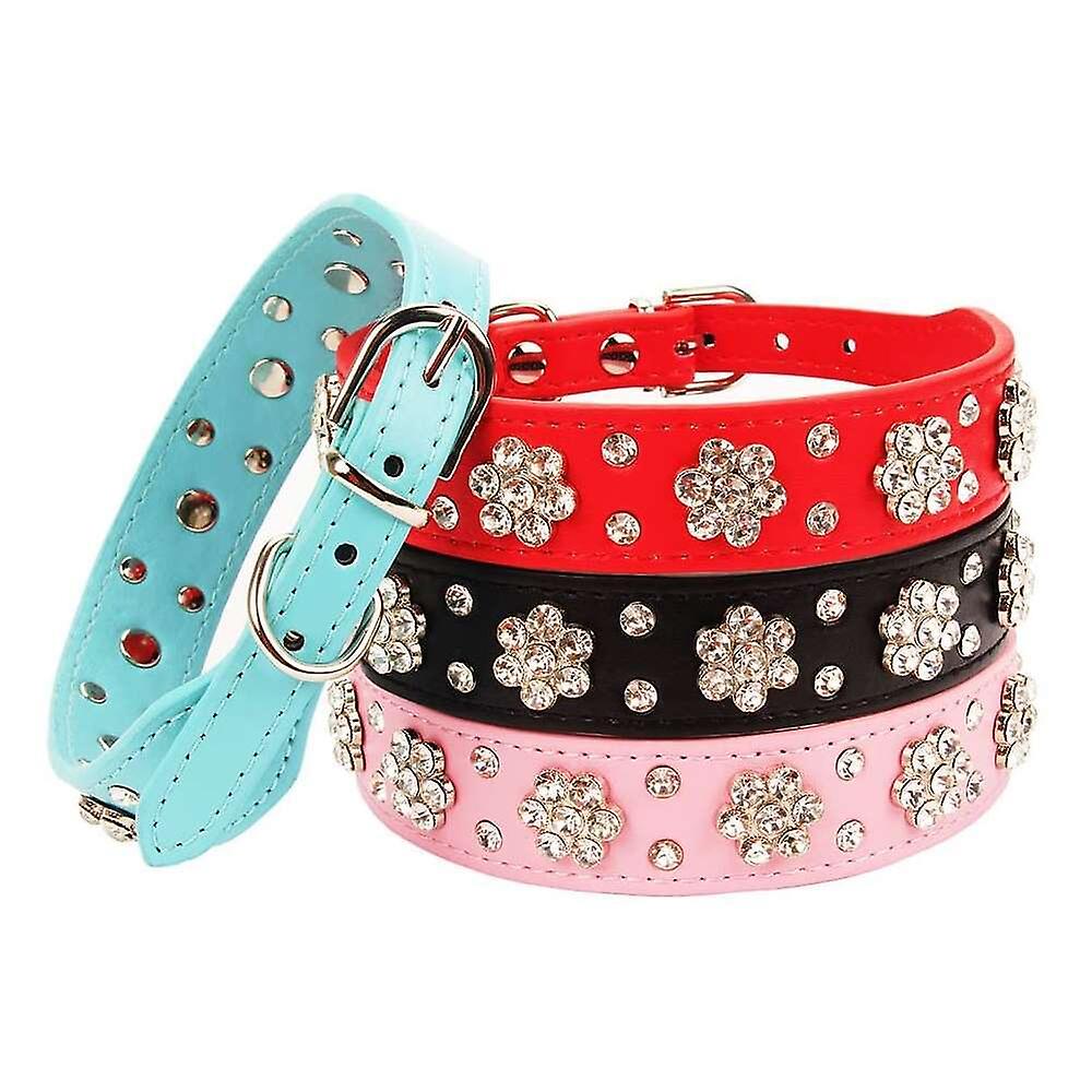 Foto 6 pulgar | Collar Para Mascotas Huoguo Fashion Con Diamantes De Imitación Y Piel Sintética - Venta Internacional.