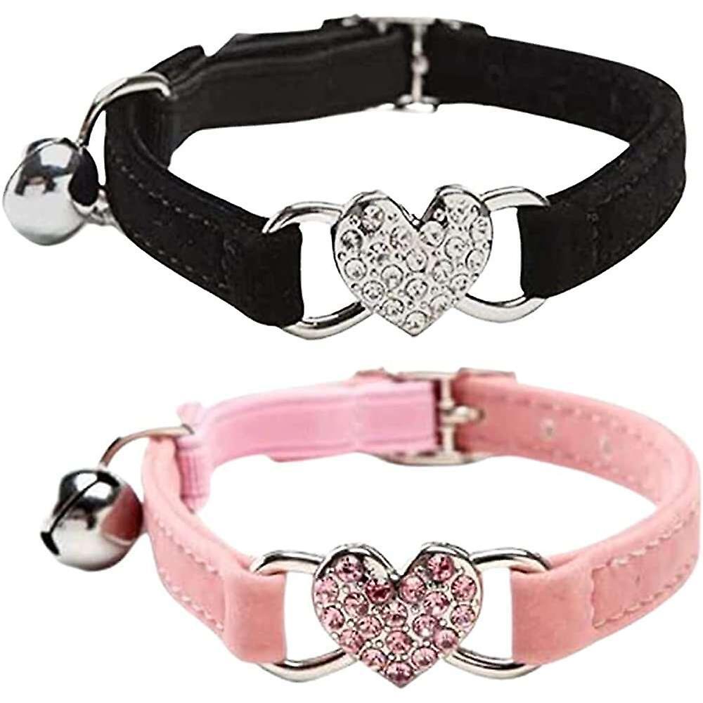 Foto 6 pulgar | Collar Para Gatos Huoguo Heart Con Cinturón De Seguridad Y Campana Ajustables - Venta Internacional.