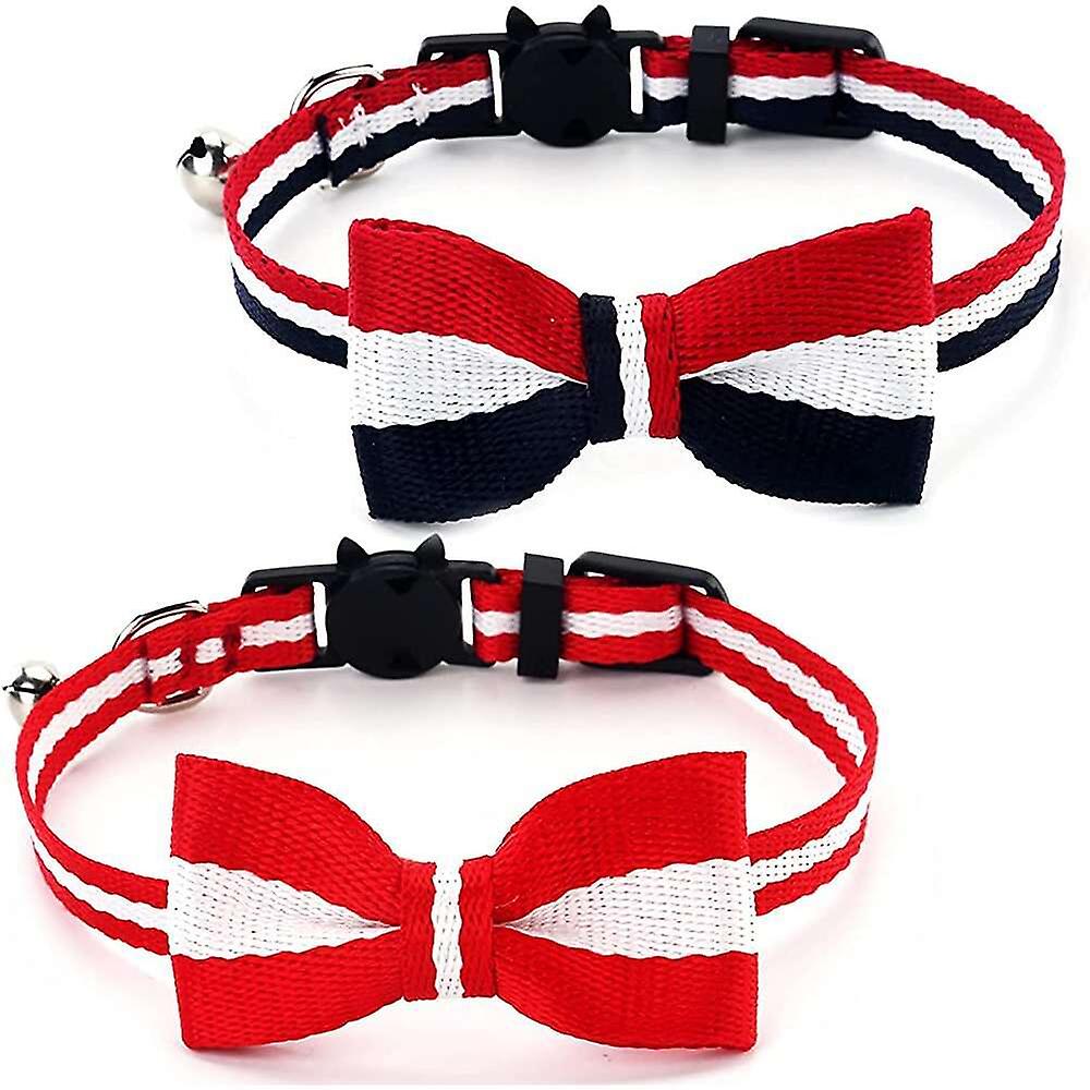 Foto 6 pulgar | Collar Para Gatos Breakaway Huoguo Con Pajarita Extraíble Y Campana - Venta Internacional.