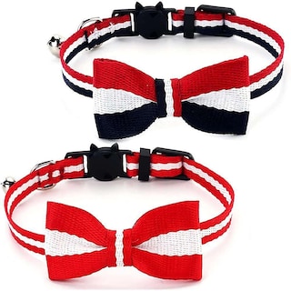 Foto 5 | Collar Para Gatos Breakaway Huoguo Con Pajarita Extraíble Y Campana - Venta Internacional.