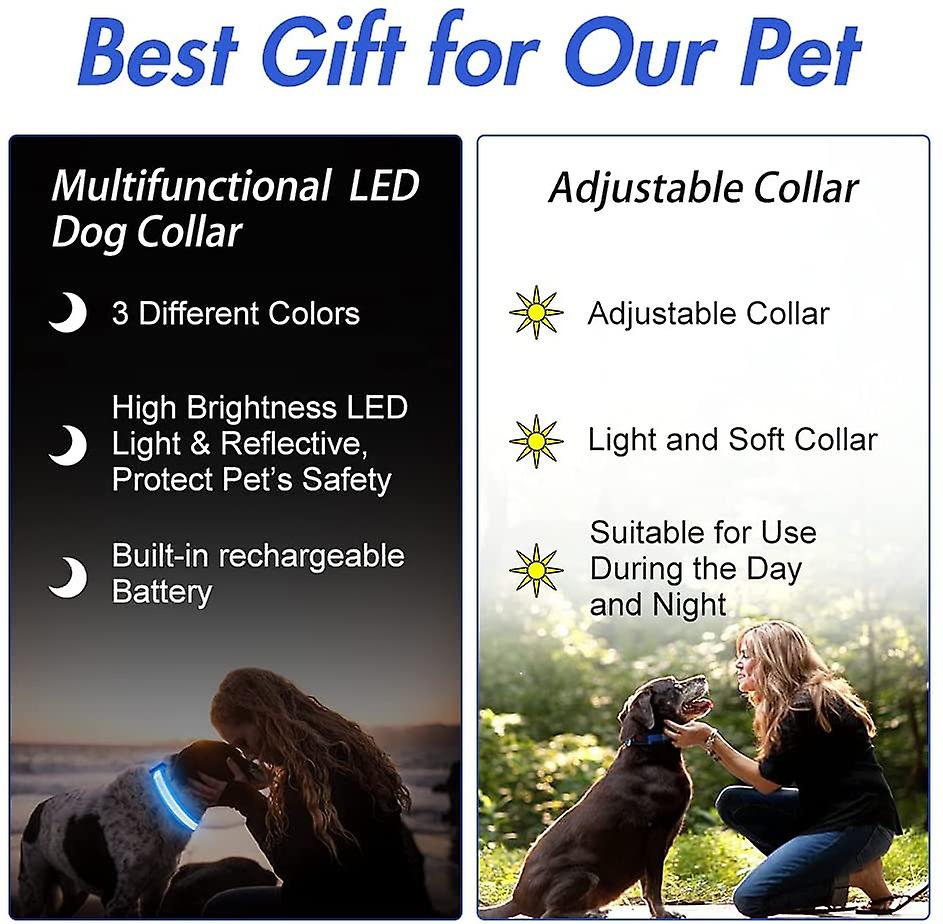 Foto 3 pulgar | Collar Led Para Perros Huoguo Yfrite, Recargable Por Usb, Resistente Al Agua - Venta Internacional.