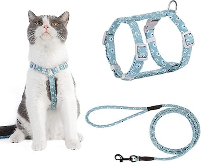 Foto 5 | Arnés Para Gatos Huoguo, 140 Cm, Estampado De Flores Con Correa - Venta Internacional.