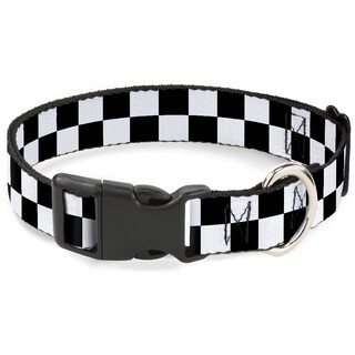 Foto 1 | Collar Con Hebilla A Cuadros Azul Medianoche/blanco Para Per - Venta Internacional.