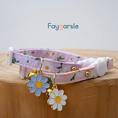 Foto 5 pulgar | Collares Para Gatos Faygarsle Cotton Breakaway Con Campana, Paquete De 2, Color Rosa P - Venta Internacional.