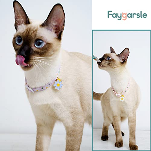 Foto 7 pulgar | Collares Para Gatos Faygarsle Cotton Breakaway Con Campana, Paquete De 2, Color Rosa P - Venta Internacional.