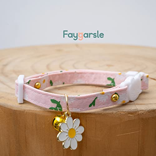 Foto 8 pulgar | Collares Para Gatos Faygarsle Cotton Breakaway Con Campana, Paquete De 2, Color Rosa P - Venta Internacional.