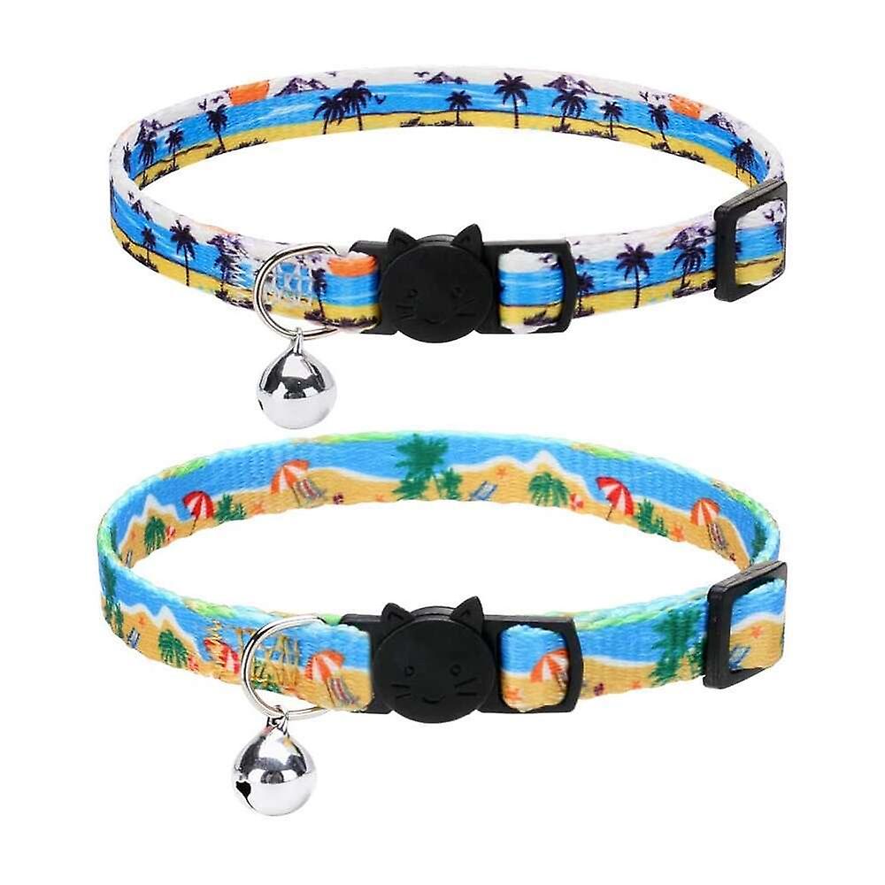 Foto 3 pulgar | Collar Para Gatos Huoguo Natural Scenery Breakaway Con Cascabeles X2 - Venta Internacional.