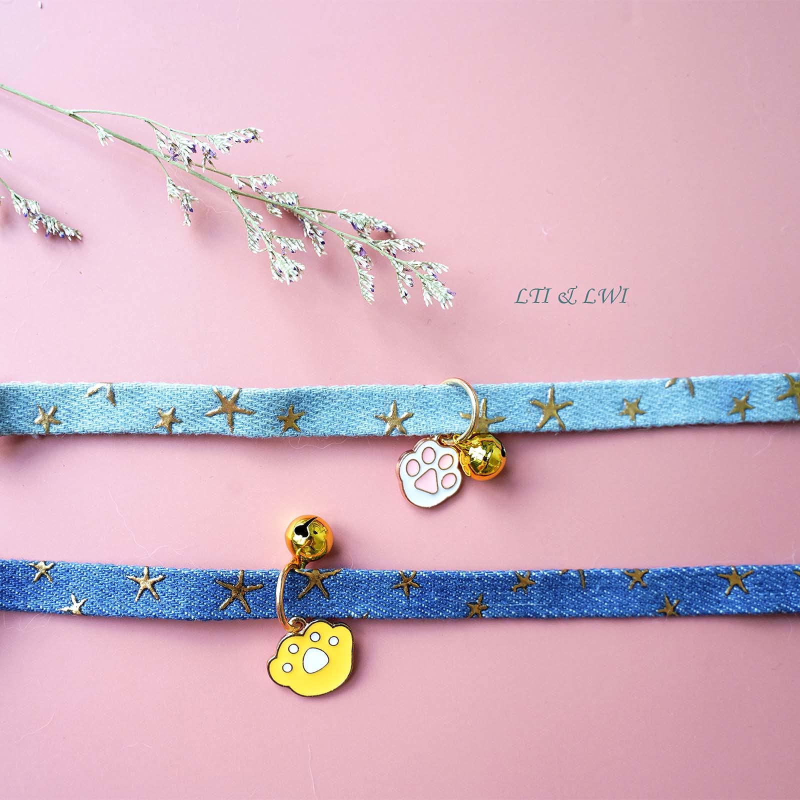 Foto 3 pulgar | Collar De Gato Faygarsle Denim Breakaway Con Colgante En Forma De Campana - Venta Internacional.