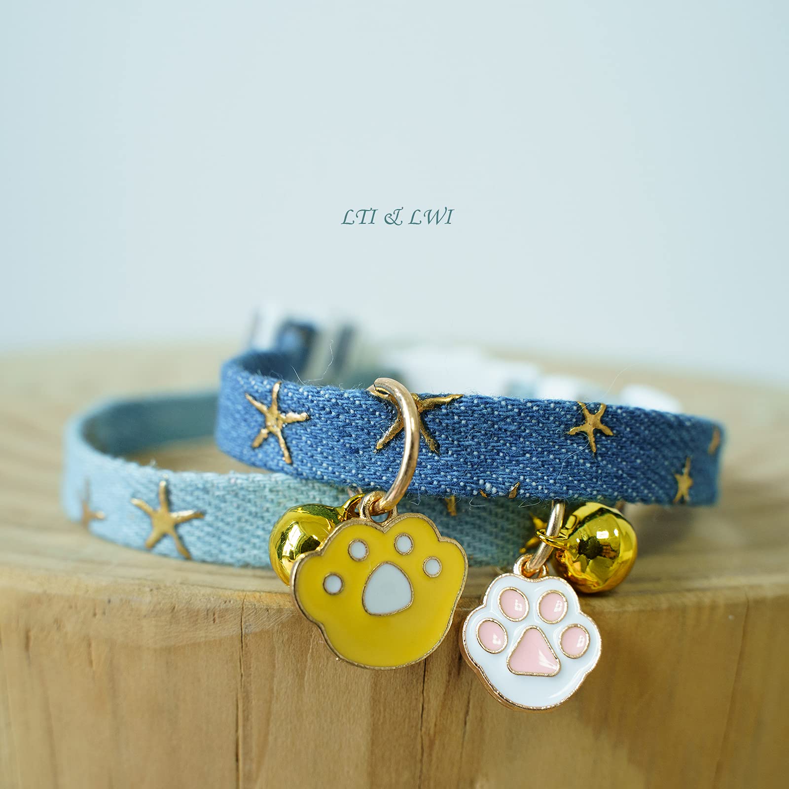 Foto 4 pulgar | Collar De Gato Faygarsle Denim Breakaway Con Colgante En Forma De Campana - Venta Internacional.