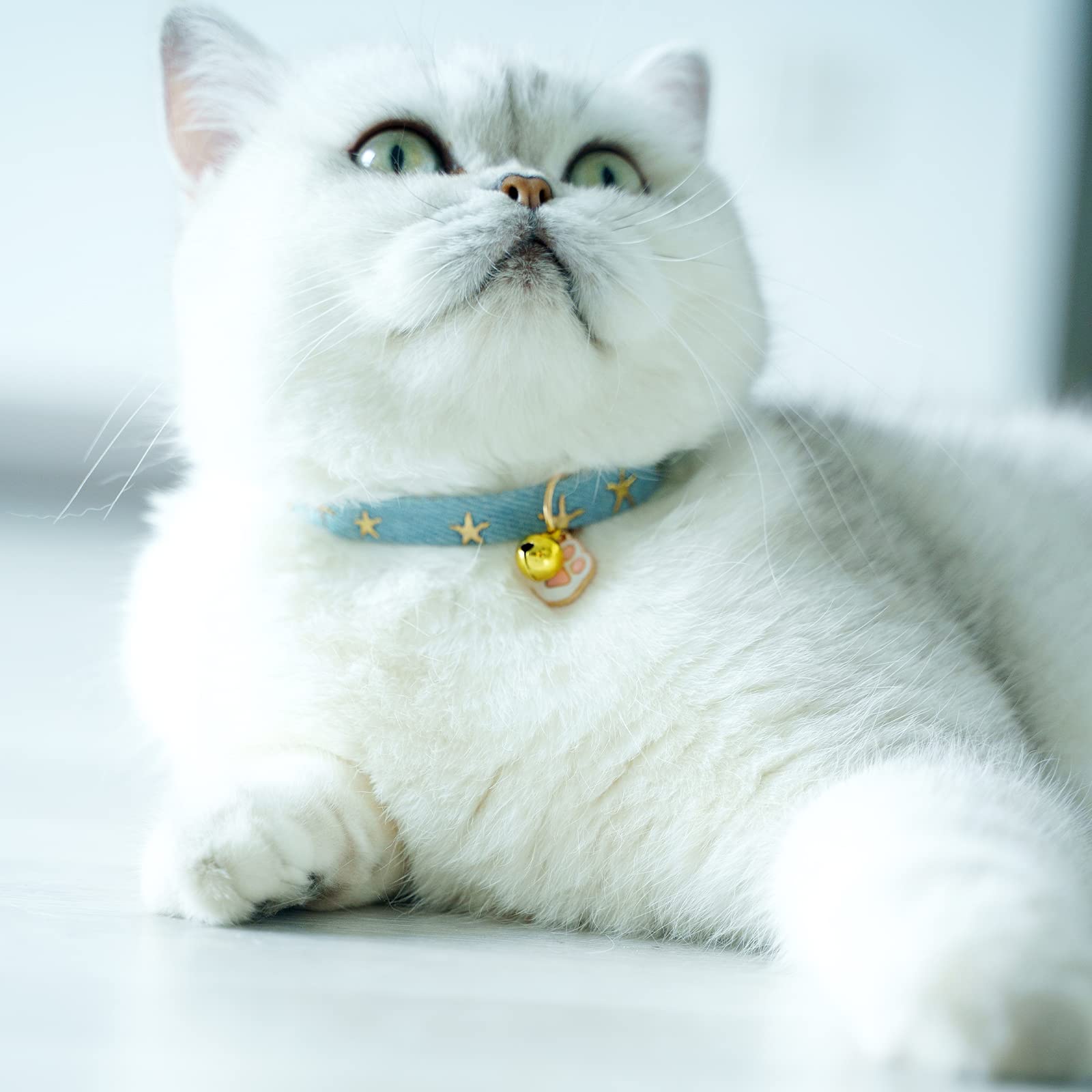Foto 6 pulgar | Collar De Gato Faygarsle Denim Breakaway Con Colgante En Forma De Campana - Venta Internacional.