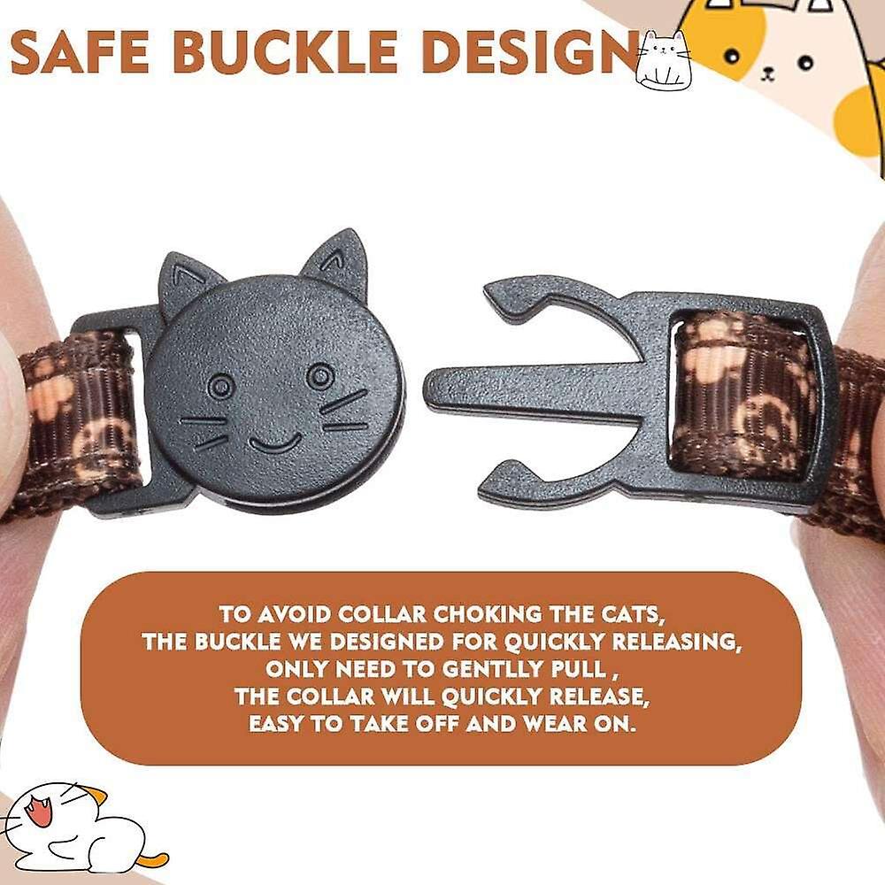 Foto 2 | Paquete De 2 Collares Para Gatos Breakaway Con Campanas Y Pajaritas Huoguo - Venta Internacional.