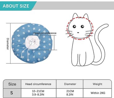 Foto 1 | Collar De Recuperación Para Gatos Huoguo, Ajustable, Para Mascotas De 2 Kg - Venta Internacional.