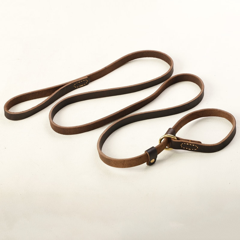 Foto 4 pulgar | Collar Antideslizante De Piel Auténtica Con Cadena En P Para Perros Grandes - Venta Internacional.