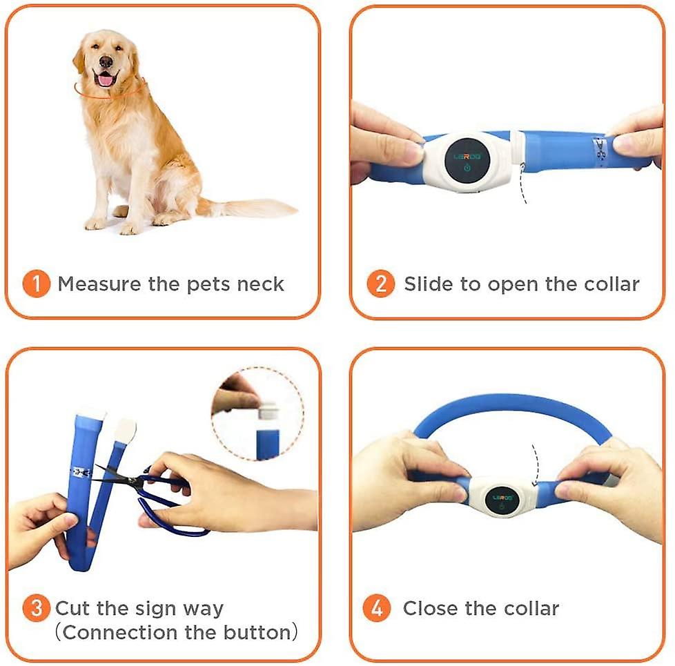Foto 3 pulgar | Collar Para Perro Con Iluminación Led Huoguo, De Silicona, Recargable Por Usb - Venta Internacional.