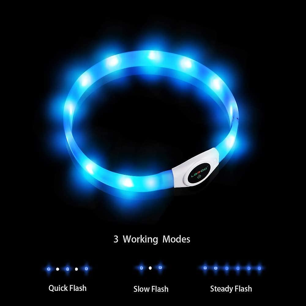 Foto 4 | Collar Para Perro Con Iluminación Led Huoguo, De Silicona, Recargable Por Usb - Venta Internacional.